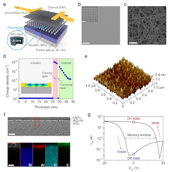 Chinese researchers have made carbon nanotube photoelectric sensing memory device