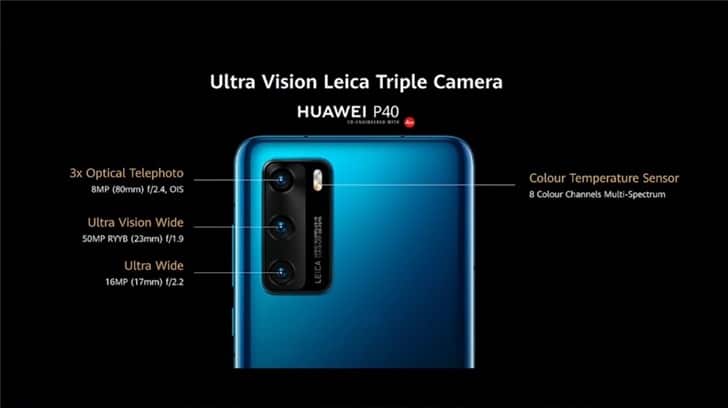 Huawei releases P40 series phones starting at €799