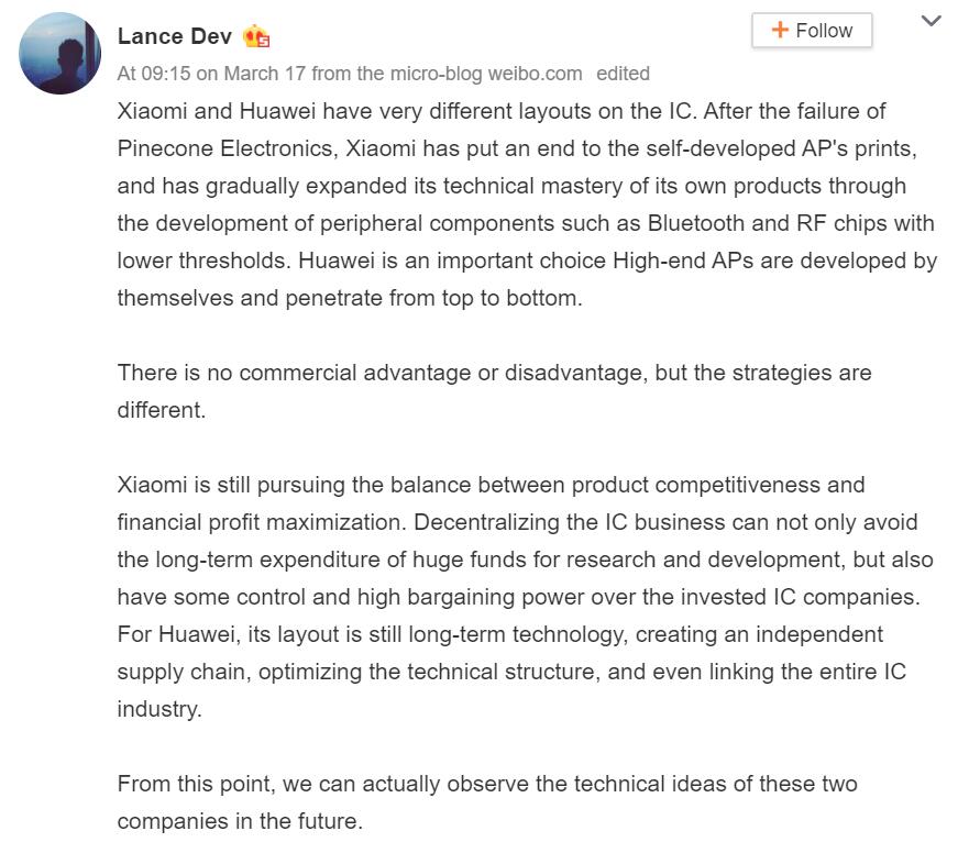 Xiaomi gives up processor development, report says