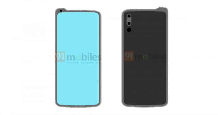 Patent image exposes Lenovo phone with reverse notch design