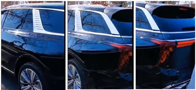 Hongqi top flagship electric SUV E115 leaked in real-life