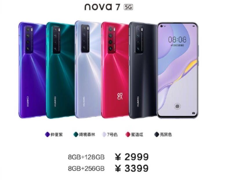 Huawei releases nova7 series phones, priced from 8