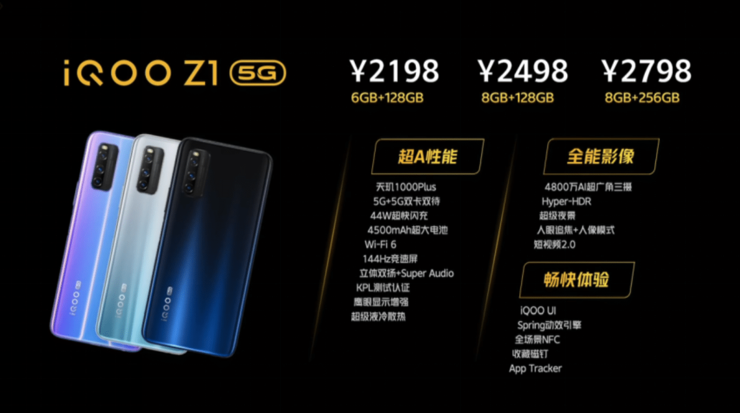 iQOO launches iQOO Z1: 144Hz high refresh rate, priced from 2,198 yuan