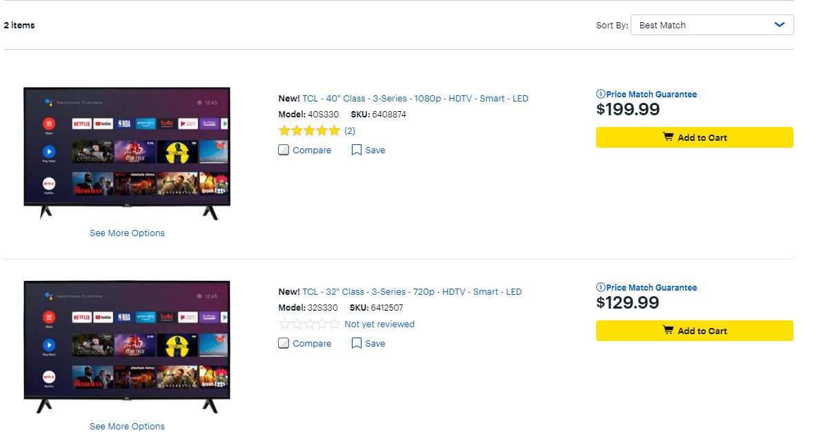 TCL sells Android TVs in U.S. for first time, prices start at 9