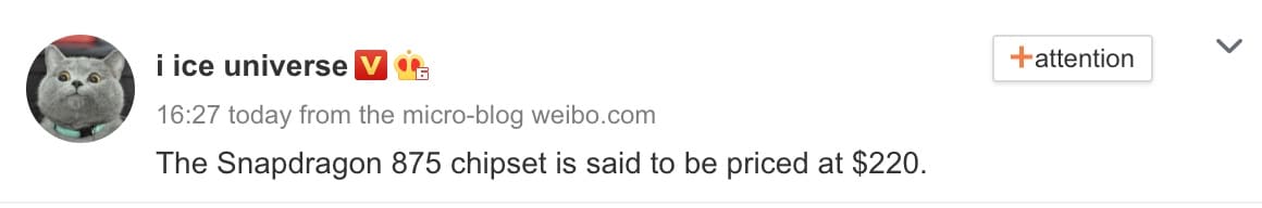 Qualcomm Snapdragon 875 chipset could cost as much as 0