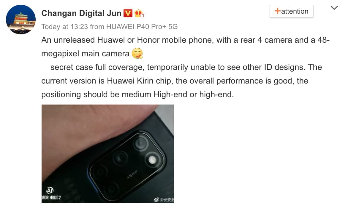Mysterious new Huawei phone leaked with quad rear cameras