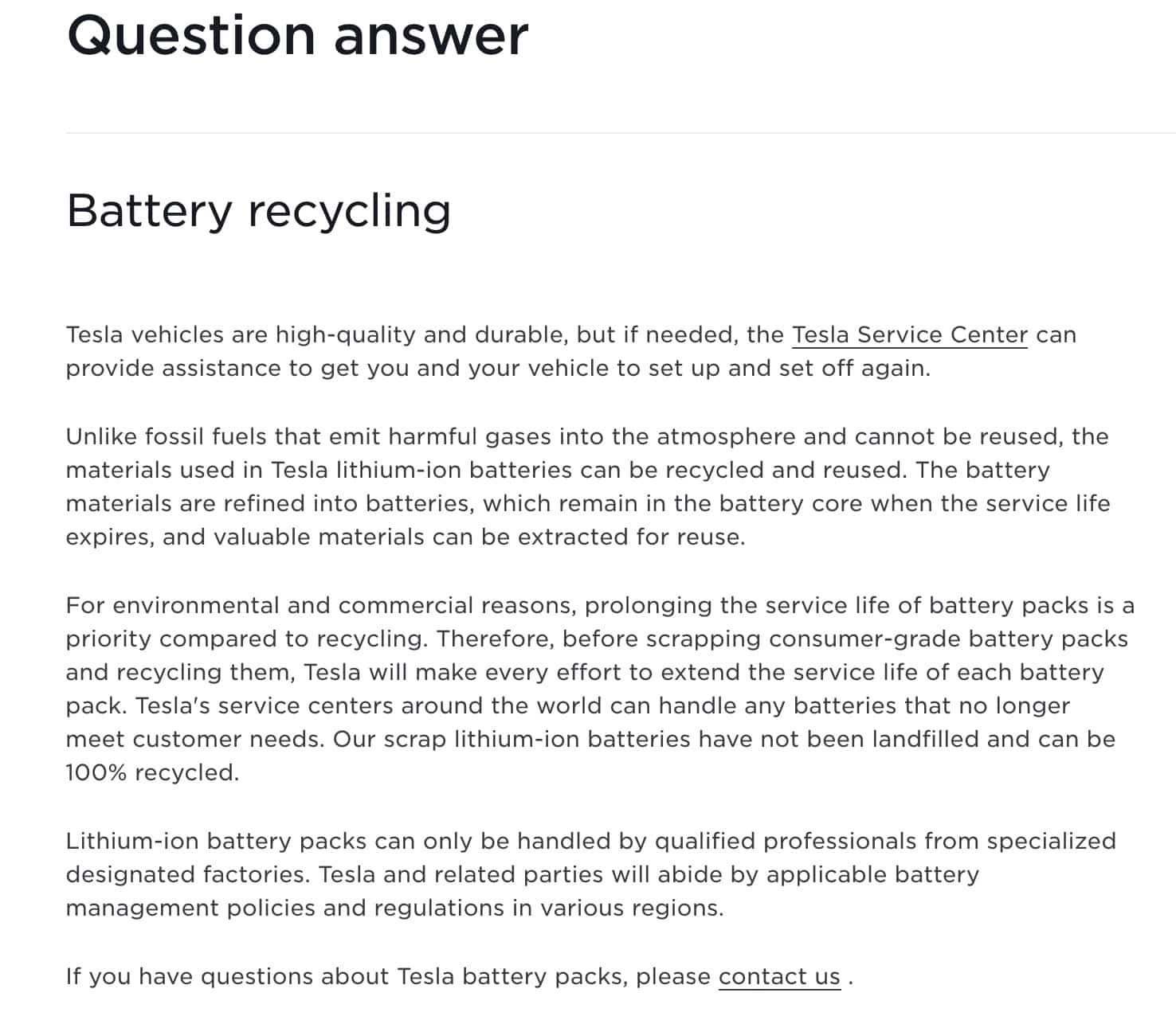 Tesla launches battery recycling service in China
