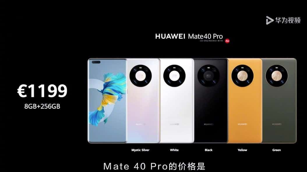 Huawei launches Mate40 series with 5nm Kirin chips, prices start at €899