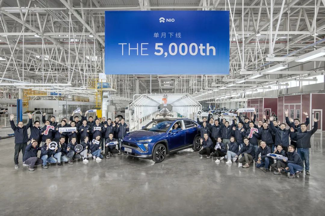 NIO exceeds 5,000 vehicles off the assembly line for first time in a single month
