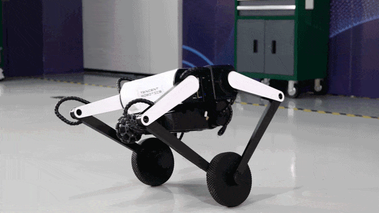 Meet Ollie: Tencent's wheel-legged robot capable of 360-degree flips