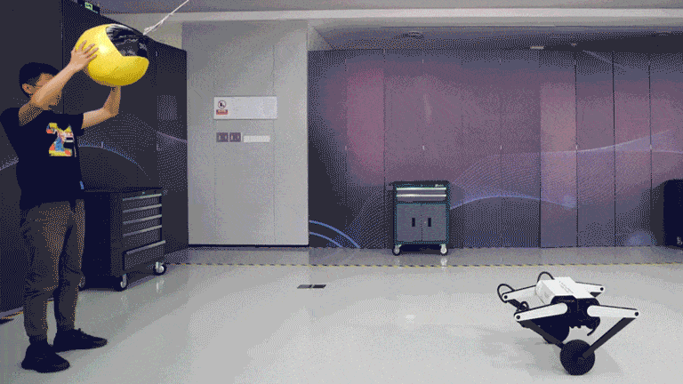 Meet Ollie: Tencent's wheel-legged robot capable of 360-degree flips